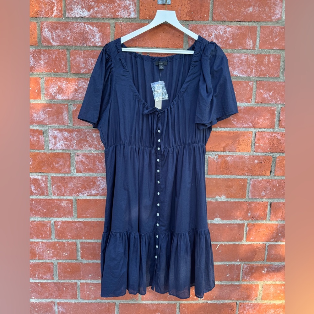 J. Crew cotton voile ruffle beach dress